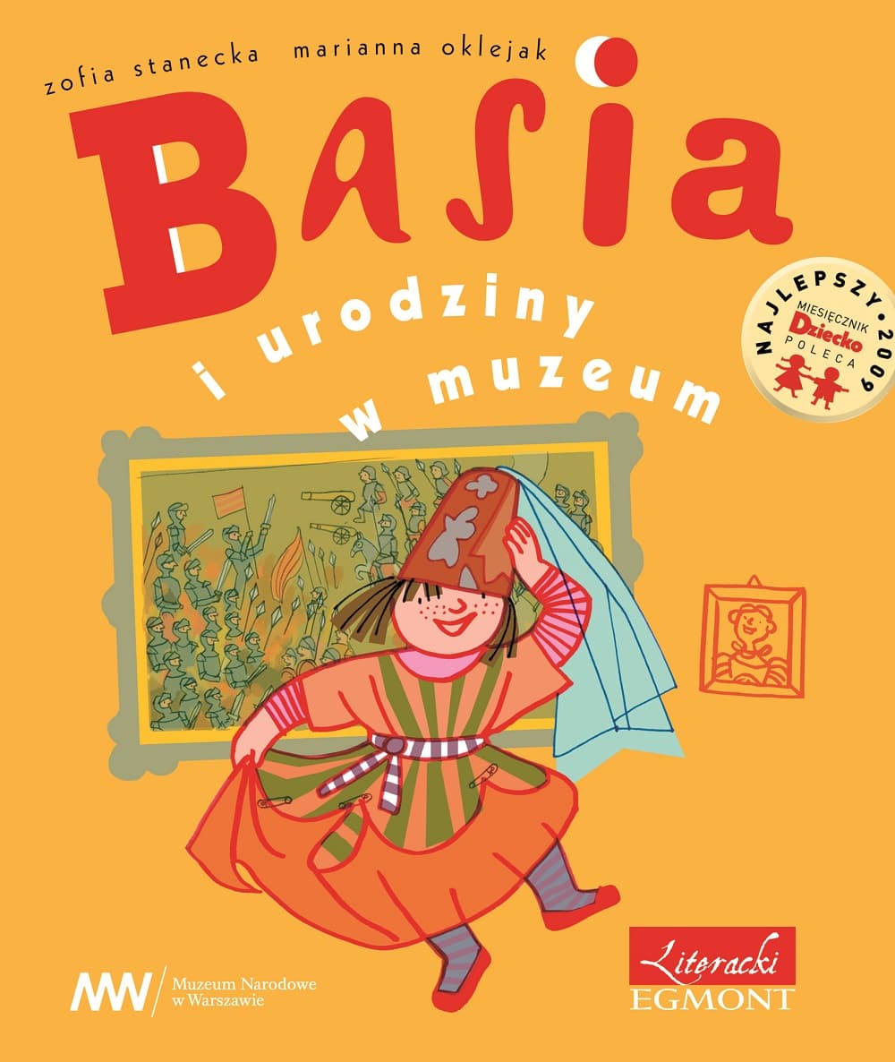 Okładka książeczki "Basia i urodziny w muzeum"