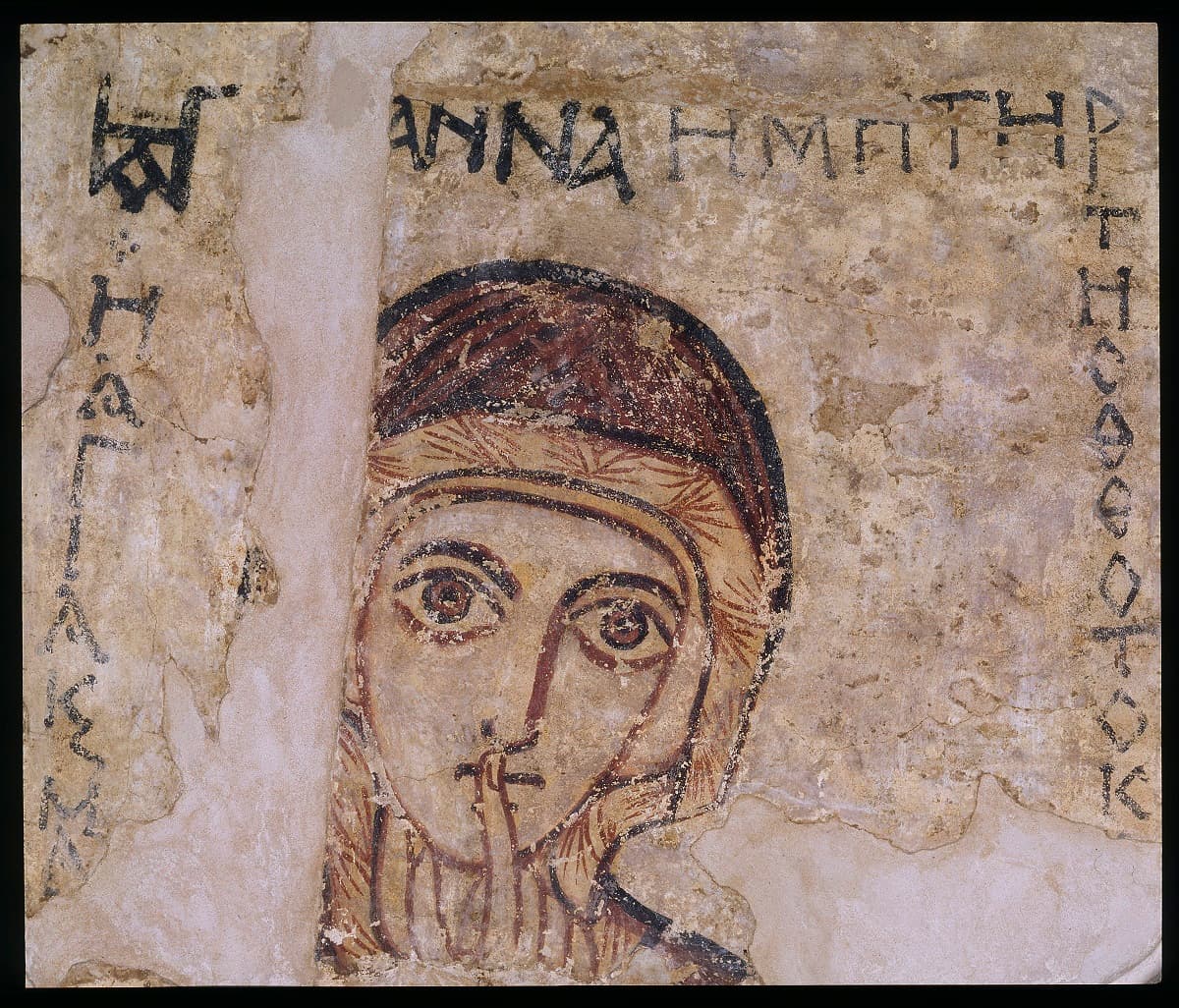 Św. Anna, malowidło ścienne z Faras, VIII w.n.e.