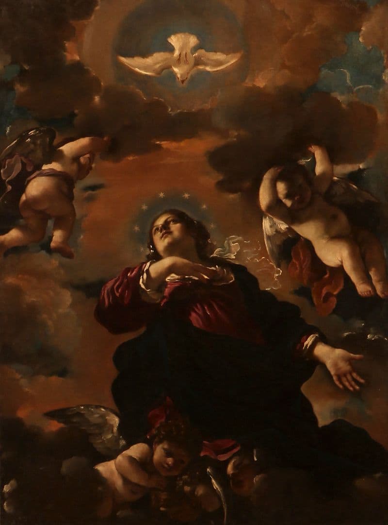 Guercino, Wniebowzięcie Najświętszej Marii Panny (około 1622), olej na płótnie, 224 x 166 cm