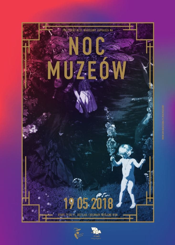 plakat reklamujacy Noc Muzeów
