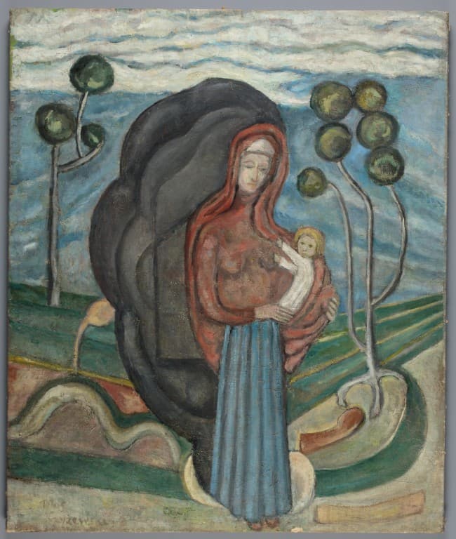 Tytus Czyżewski (1880-1945), Madonna, ok. 1920, olej, płótno