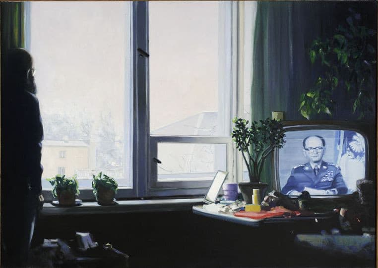 Łukasz Korolkiewicz, 13 grudnia 1981 rano, 1982, olej, płótno.