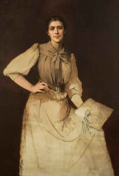 Anna Bilińska, Portret własny (niedokończony), olej na płótnie, 1892
