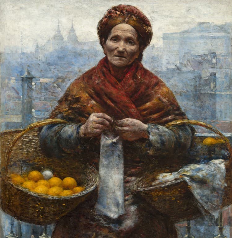 Aleksander Gierymski, Żydówka z pomarańczami, obraz olejny