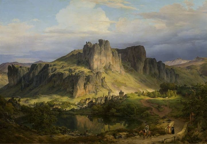 Karl Friedrich Lessing, Krajobraz z gór Eifel