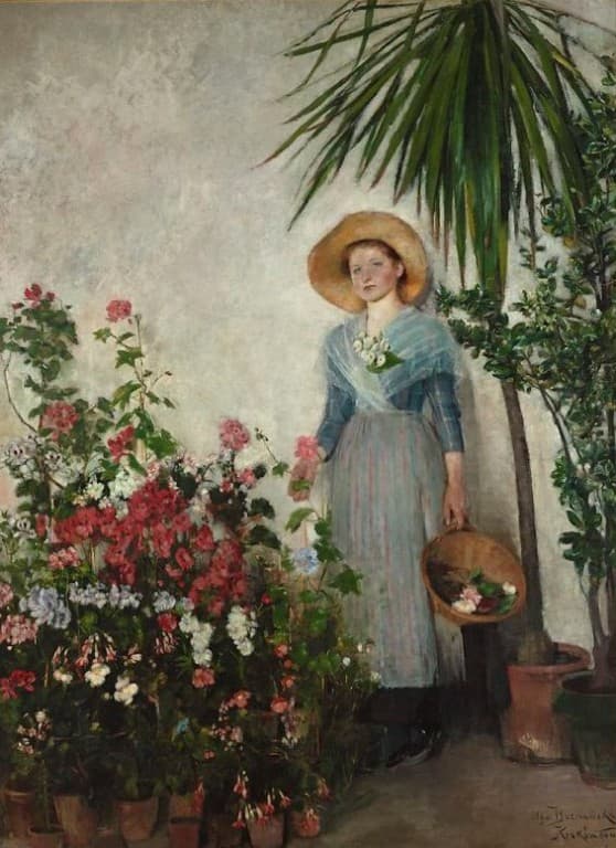 Olga Boznańska, W Oranżerii, 1890, olej, płótno.