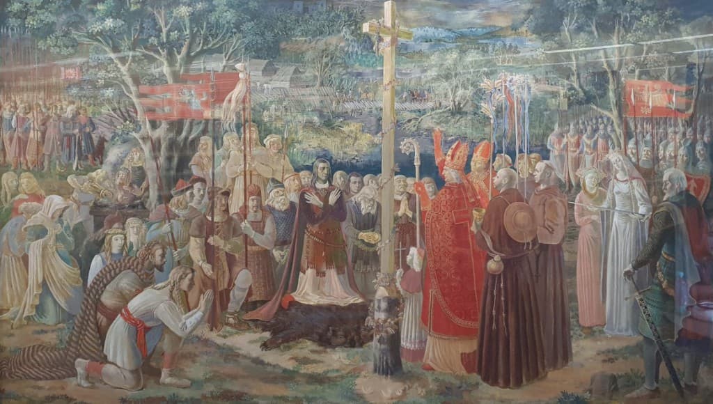 Przyjęcie chrześcijaństwa przez Litwę, 1386, tempera na desce, Muzeum Historii Polski, depozyt Skarbu Państwa – Ministra