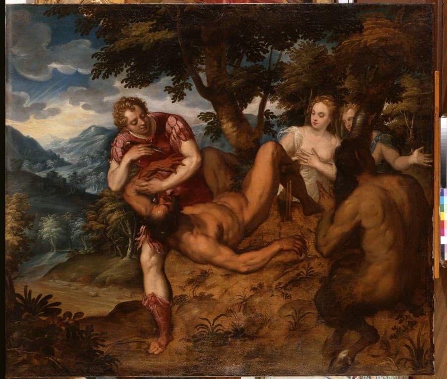 Giovanni Battista Zelotti, Apollo i Marsjasz, XVI w.