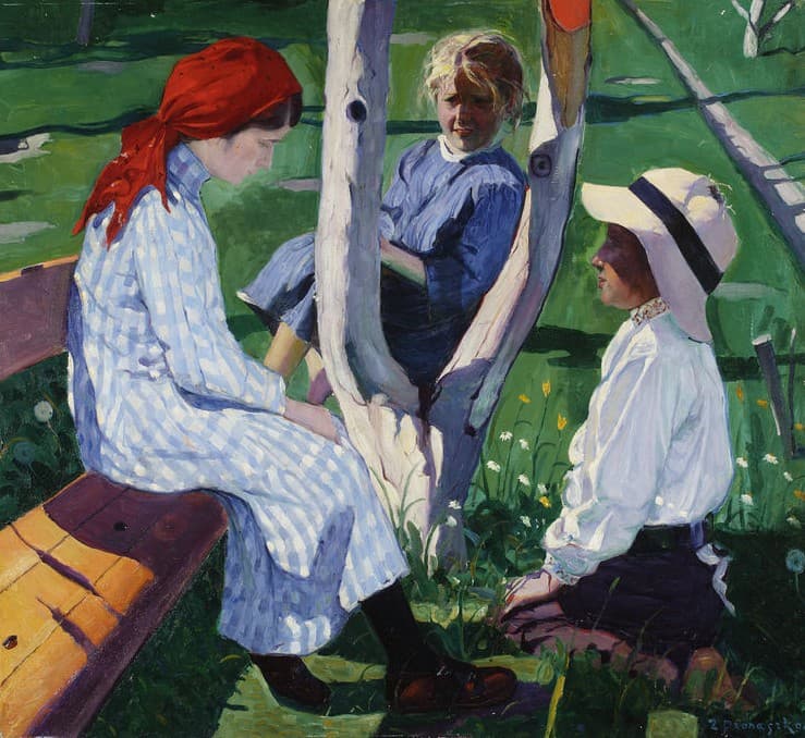 Zbigniew Pronaszko, W Sadzie, ok. 1909/1910