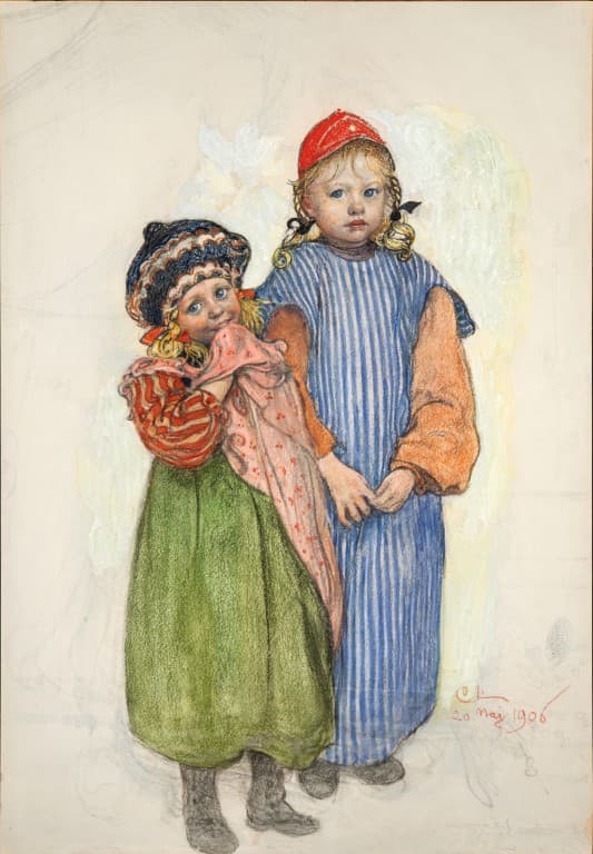 Carl Larsson, Dzieci cieśli Hellberga, 1906. Gothenburg Museum of Art.