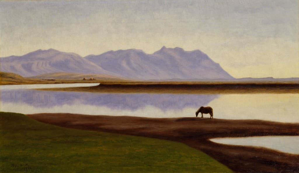 Þórarinn B. Þorláksson, Rzeka Hvítá, 1903. National Gallery of Iceland