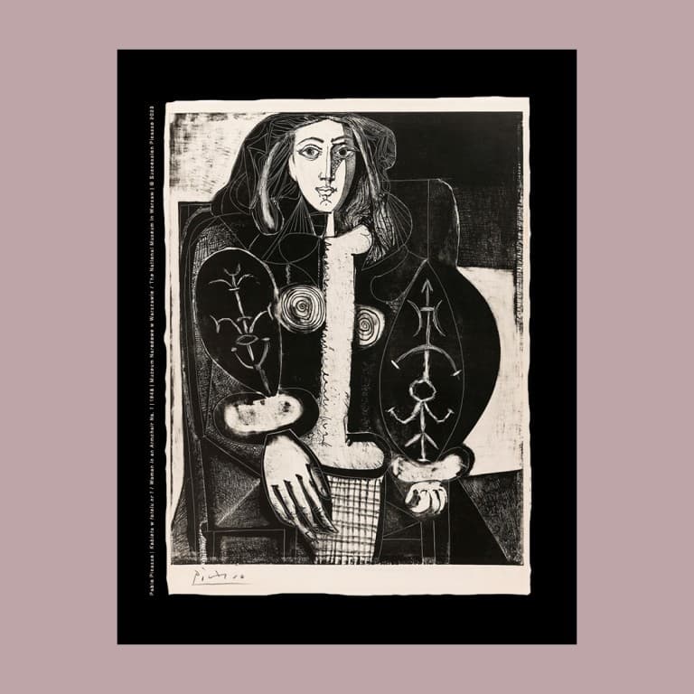 Pablo Picasso, Kobieta w fotelu nr 1, 1948, Muzeum Narodowe w Warszawie © Succession Picasso 2023