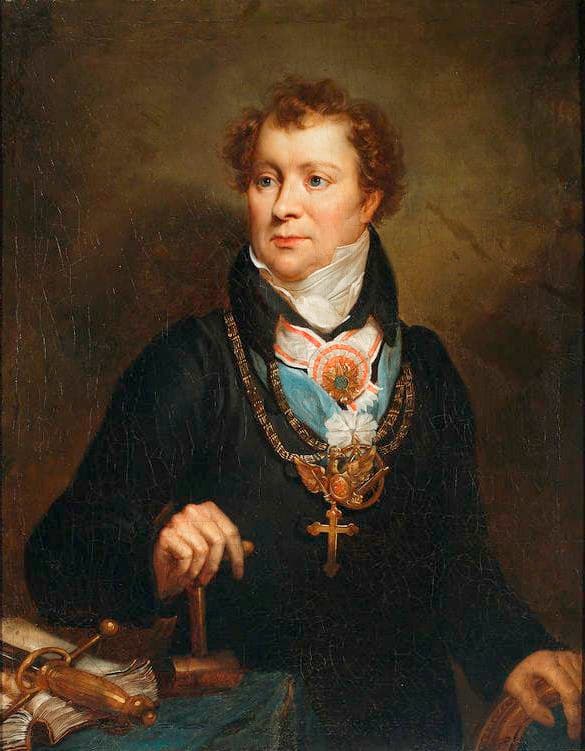 Antoni Brodowski, Portret Ludwika Osińskiego w stroju wolnomularskim, ok.1820